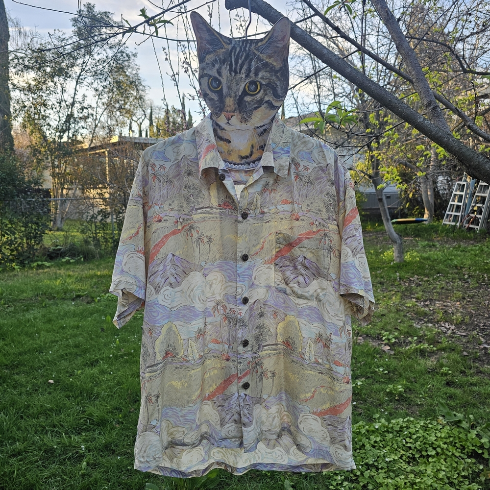 Vintage Island Bogo Hawaii Silk Aloha Shirt